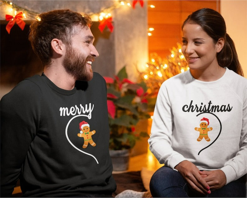 Funny Christmas Couple Sweatshirts