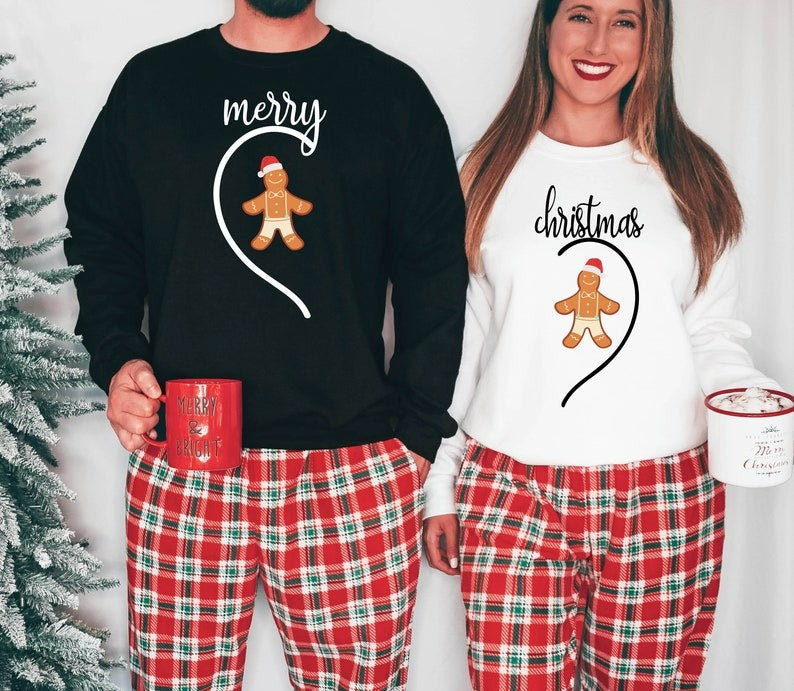 Funny Christmas Couple Sweater Set