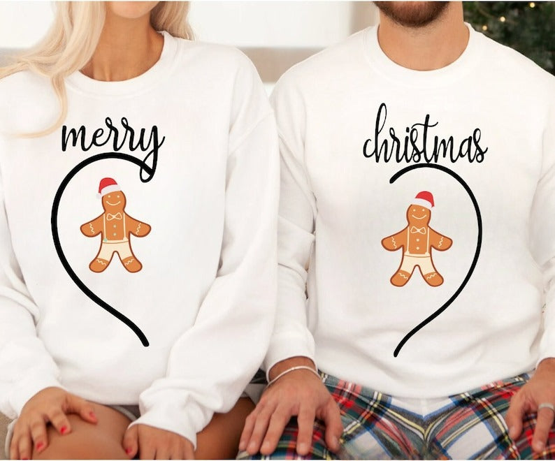 Funny Christmas Couple Sweatshirts