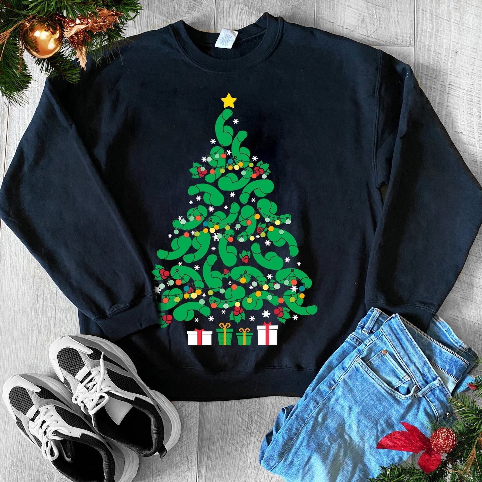 Phallic Ugly Christmas Sweatshirt