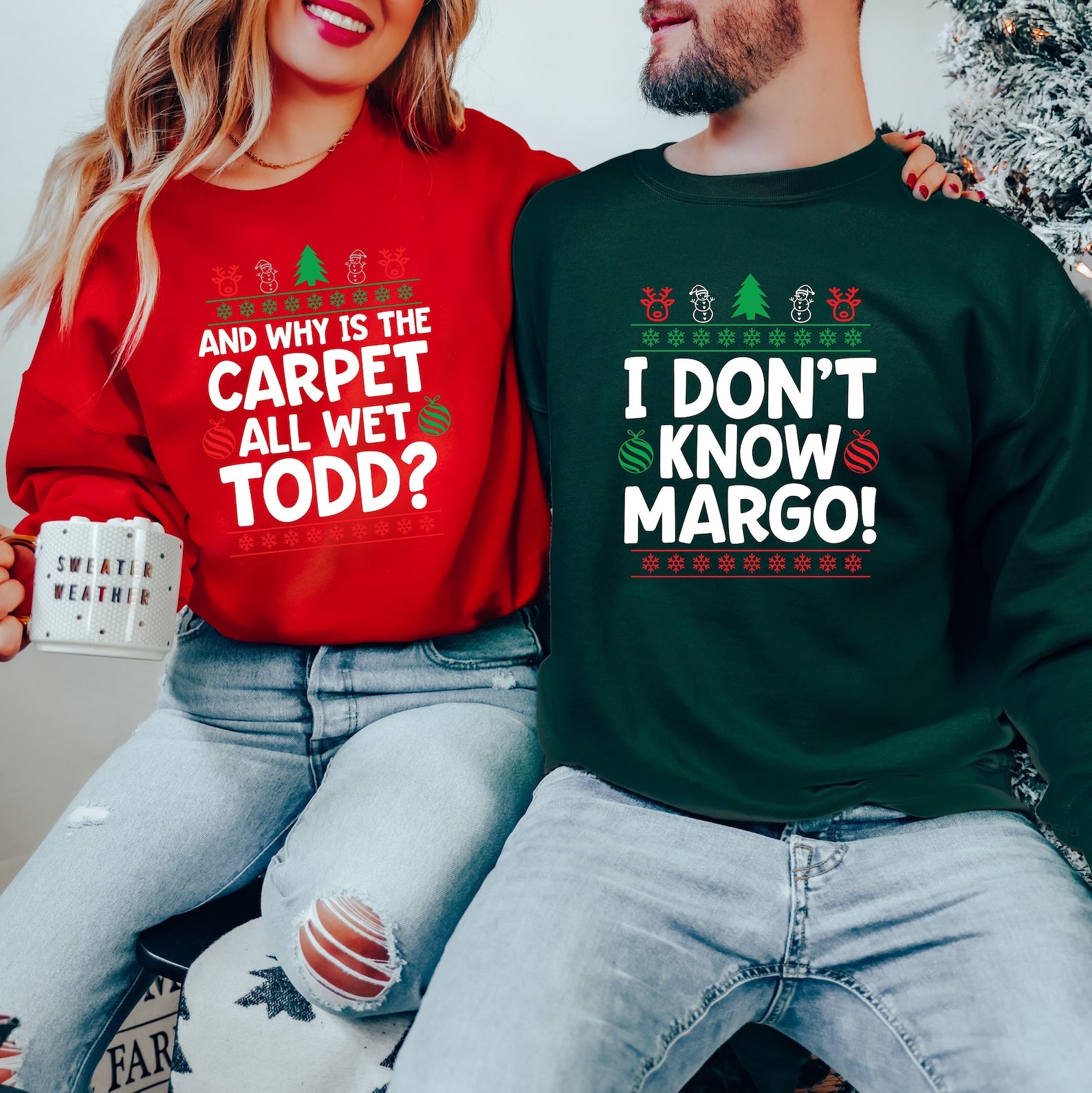 Christmas Vacation Todd And Margo Couple Sweatshirts