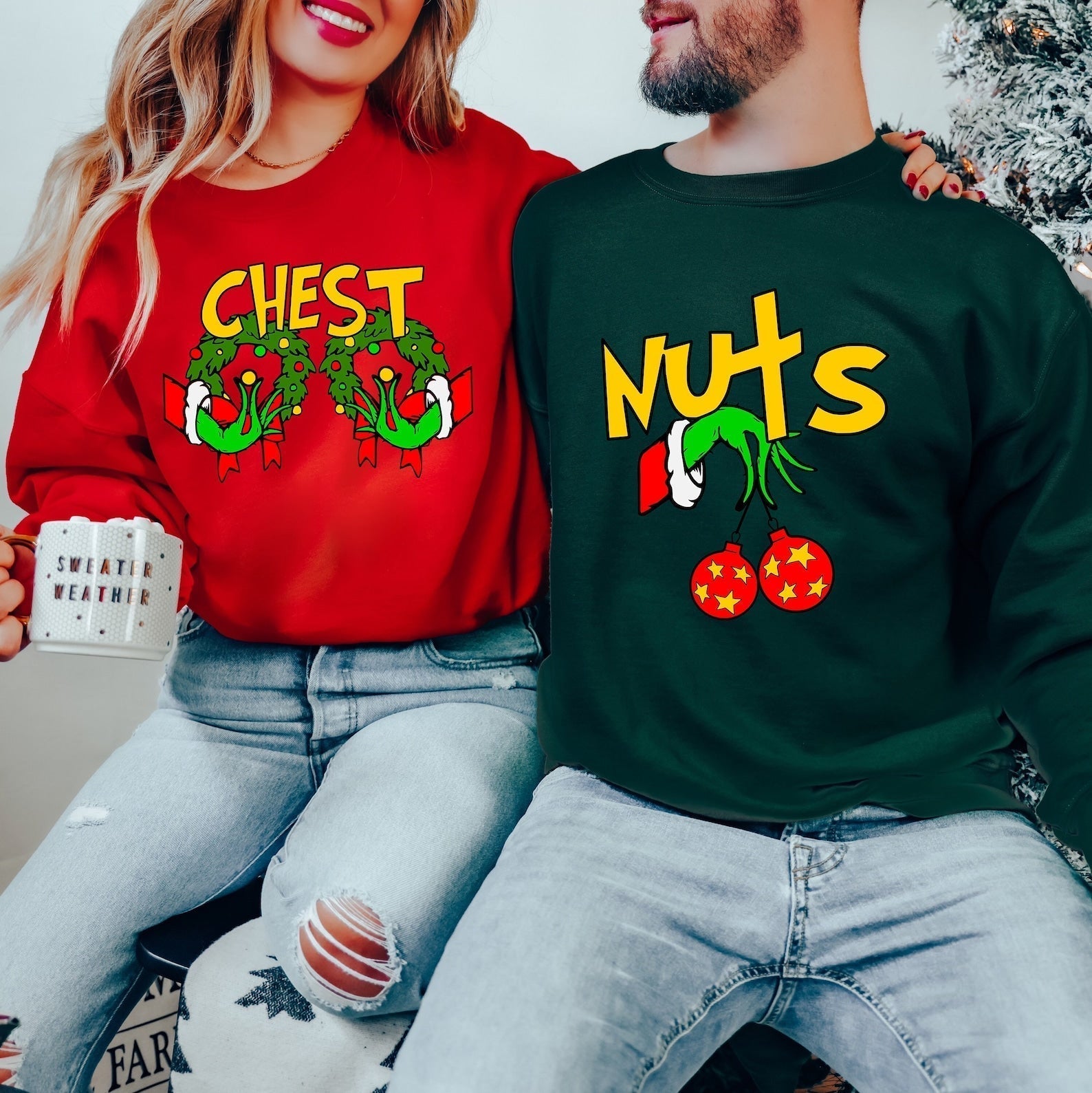 Chest Nuts Couples Sweatshirts Sets