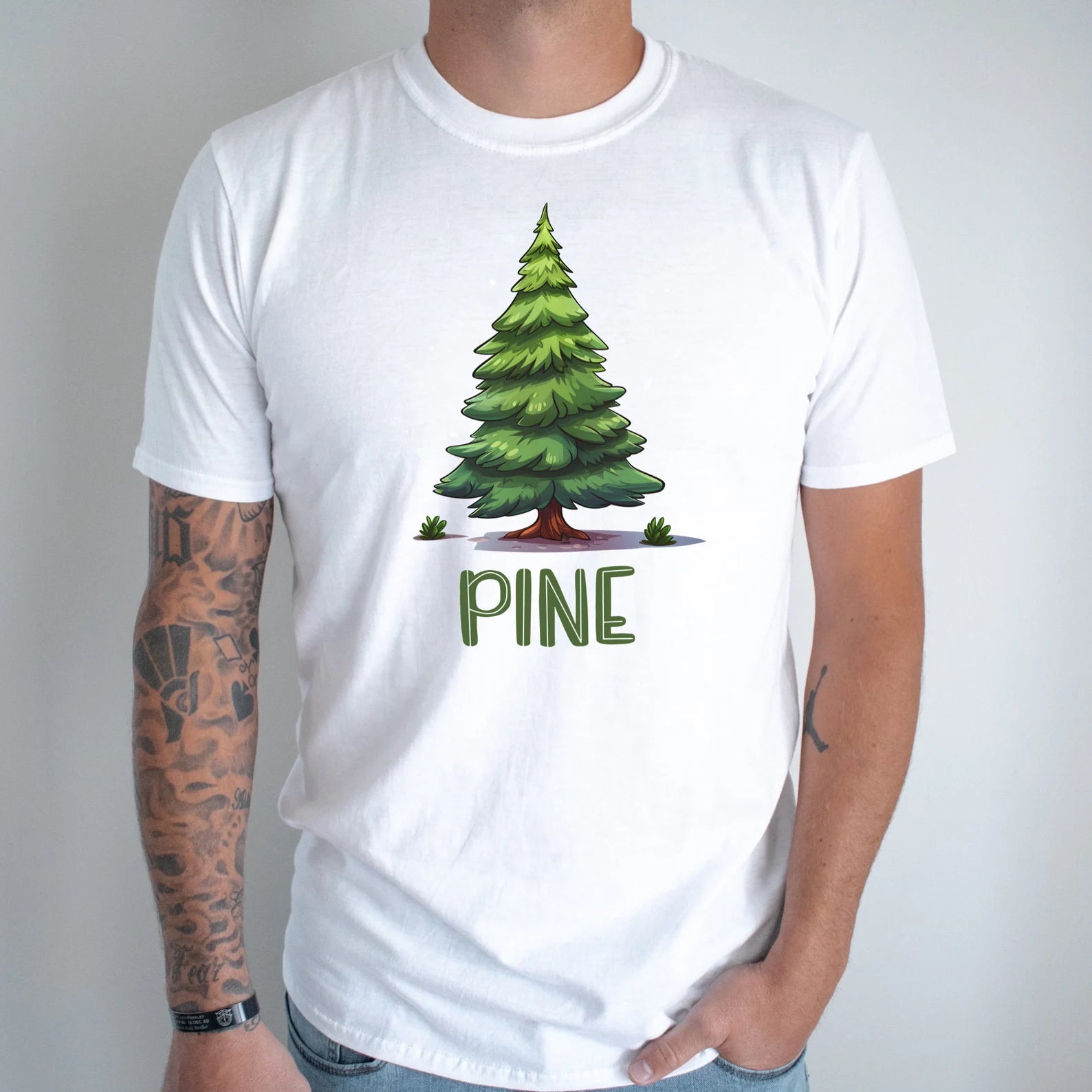 Funny Pine Cone Couples Christmas Pajamas Set