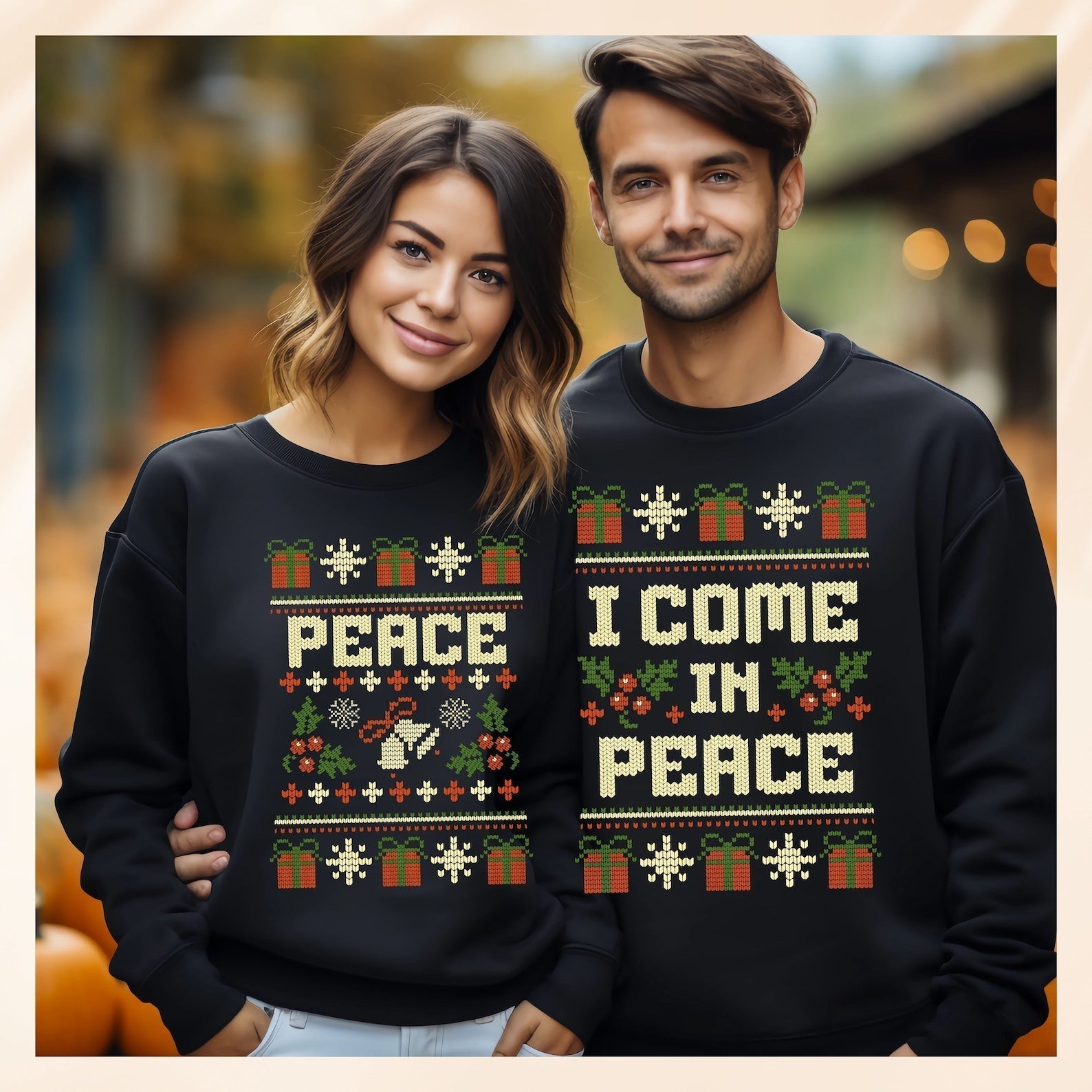 I Come in Peace Couples Sweatshirts