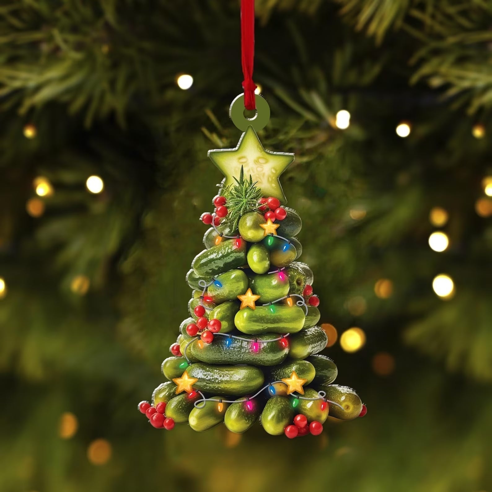 Christmas Pickles Tree Ornament