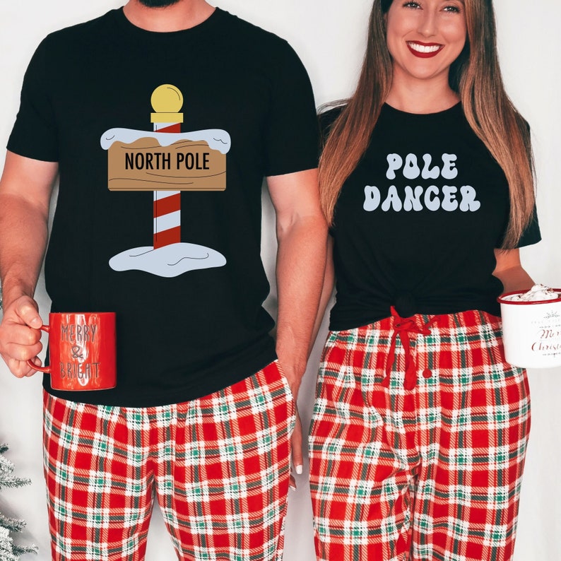 North pole / Pole Dancer Christmas Pajama Set