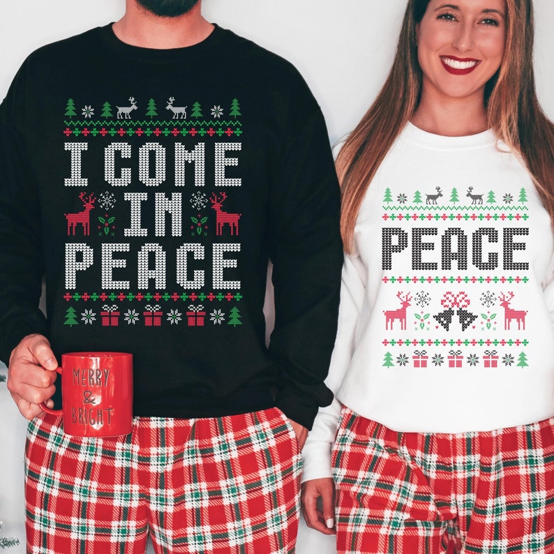 I Come in Peace Couples Sweatshirts