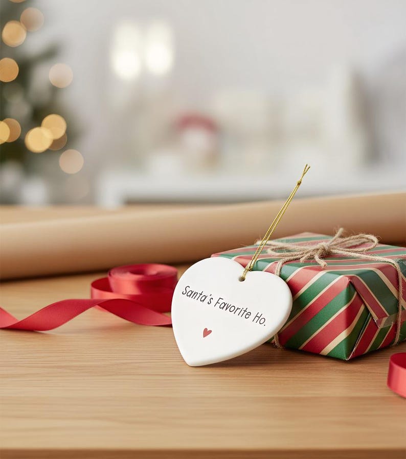 Santa's Favorite Ho Christmas Ornament